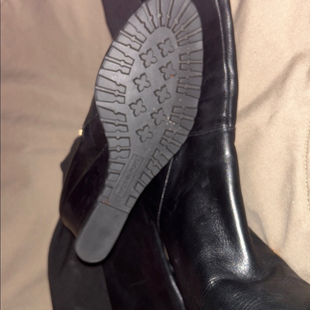 Michael Kors Black and Gold Wedge Boots - Picture 4 of 6